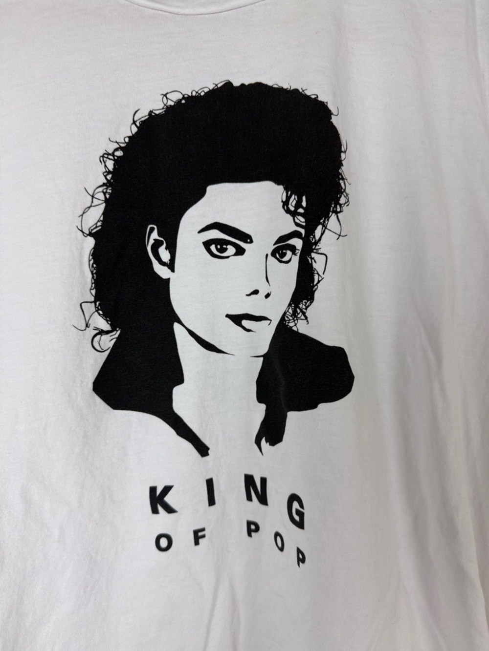 HUGO BOSS White Tee Michael Jackson with Black Graphic Size Small - Picture 2 of 10